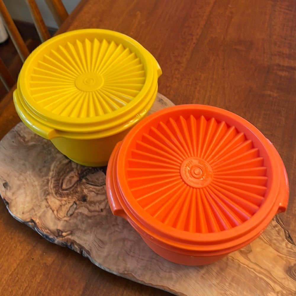 Pair of Tupperware 20oz. Servalier Bowls with Lids